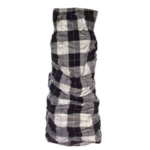 Black Gray White plaid skirt